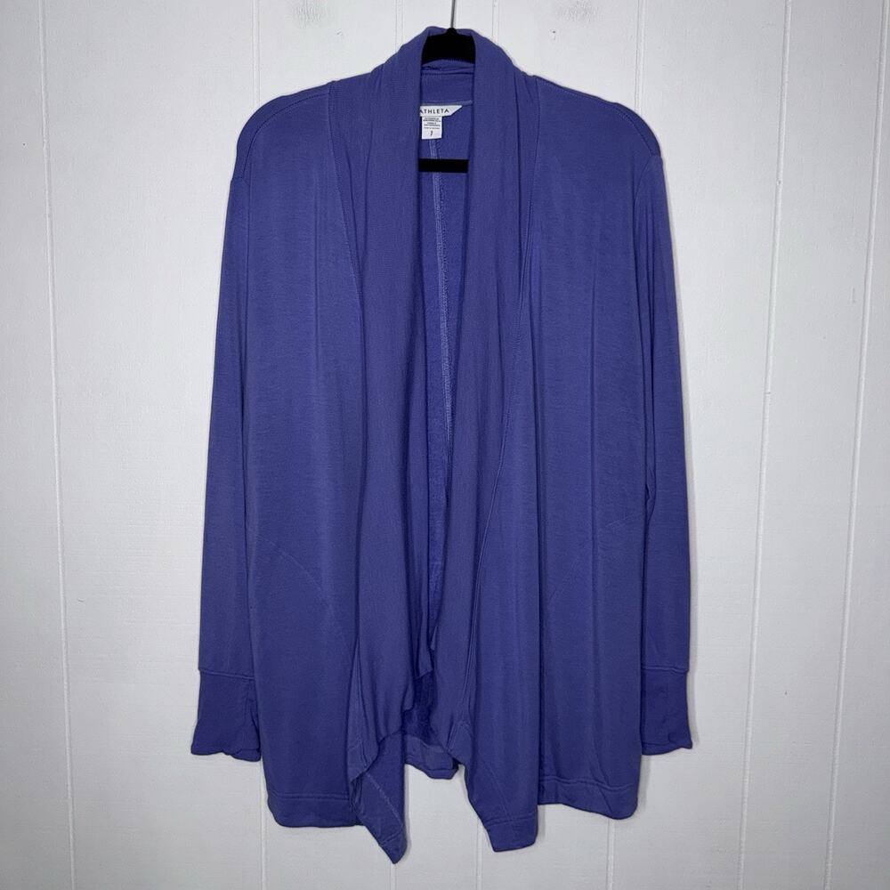 Athleta Women’s Pranayama Cardigan Wrap Sweater Bright Purple Size Small